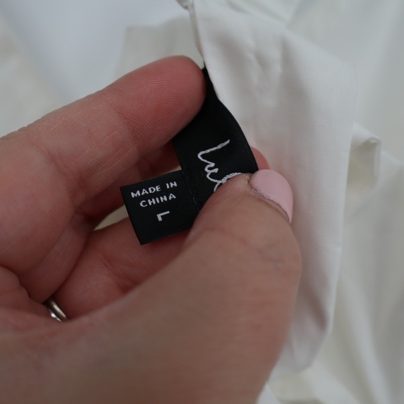 Lulus Strolling Sicily Midi Dress Womens Large White Cotton Pleated Backless - Picture 7 of 9